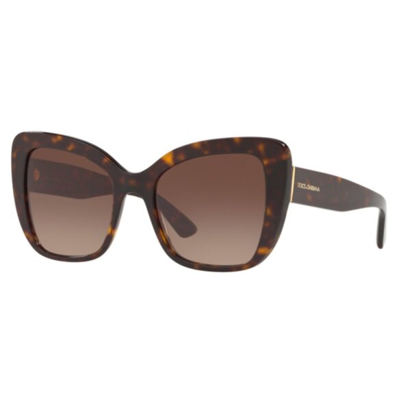 NEW DOLCE&GABBANA DG4348 502/13 SUNGLASSES HAVANA BROWN EYEWEAR - Picture 1 of 3